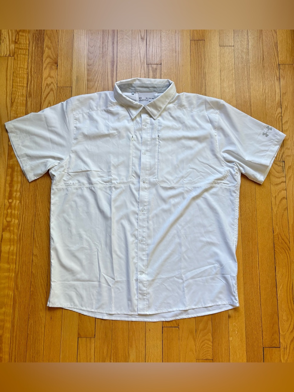 Under Armour Fishing Men’s Short Sleeve UA Fish Pro Hybrid Woven Shirt 3XL White